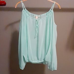 Seafoam green blouse